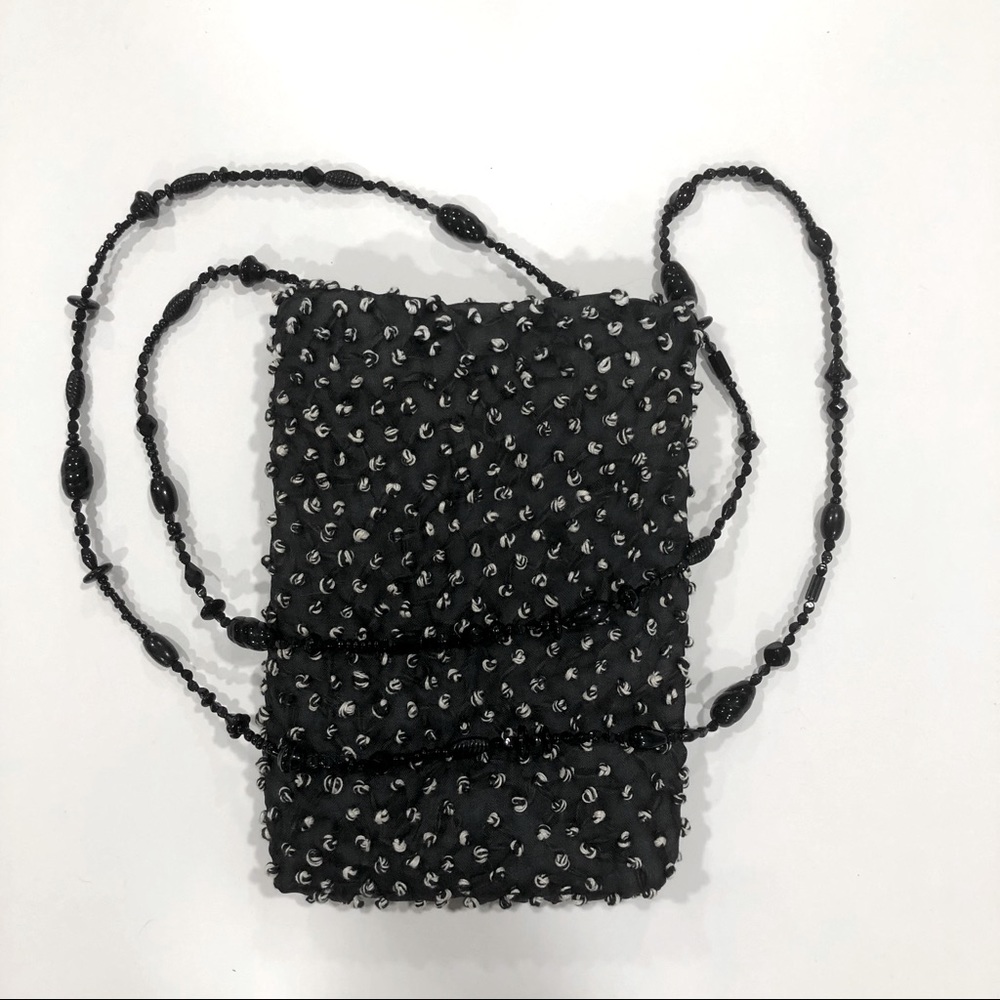 NEW handmade crossbody purse with beaded strap! OOAK amazing French Knot fabric!